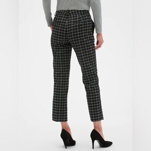 Banana Republic Avery Black and White Checkered Trousers
